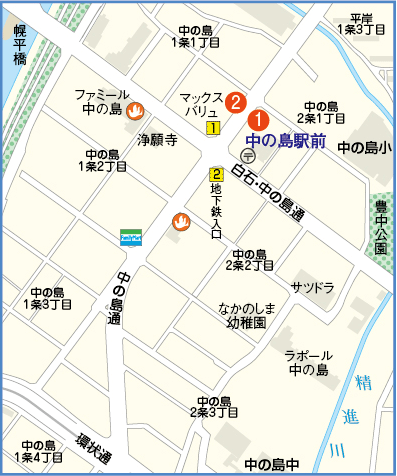 中の島駅乗り場位置