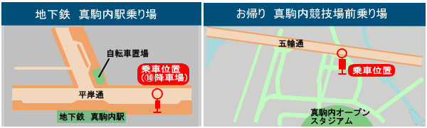 真駒内駅乗り場、真駒内競技場前乗り場